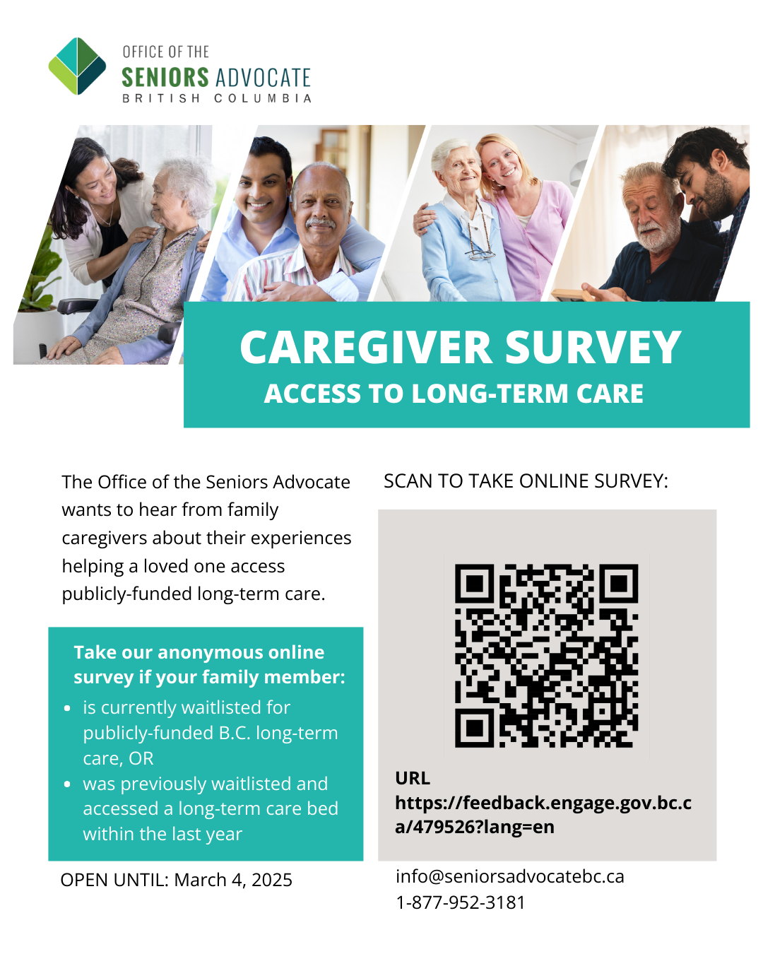 The Office of the Seniors Advocate wants to hear from family caregivers